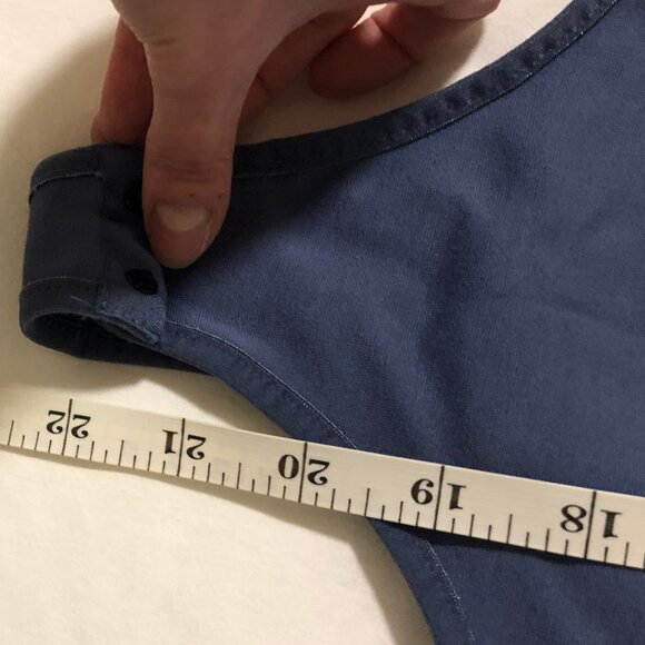 Free People Scoop Neck Bodysuit Blue XS (Extra Small) - Picture 3 of 6